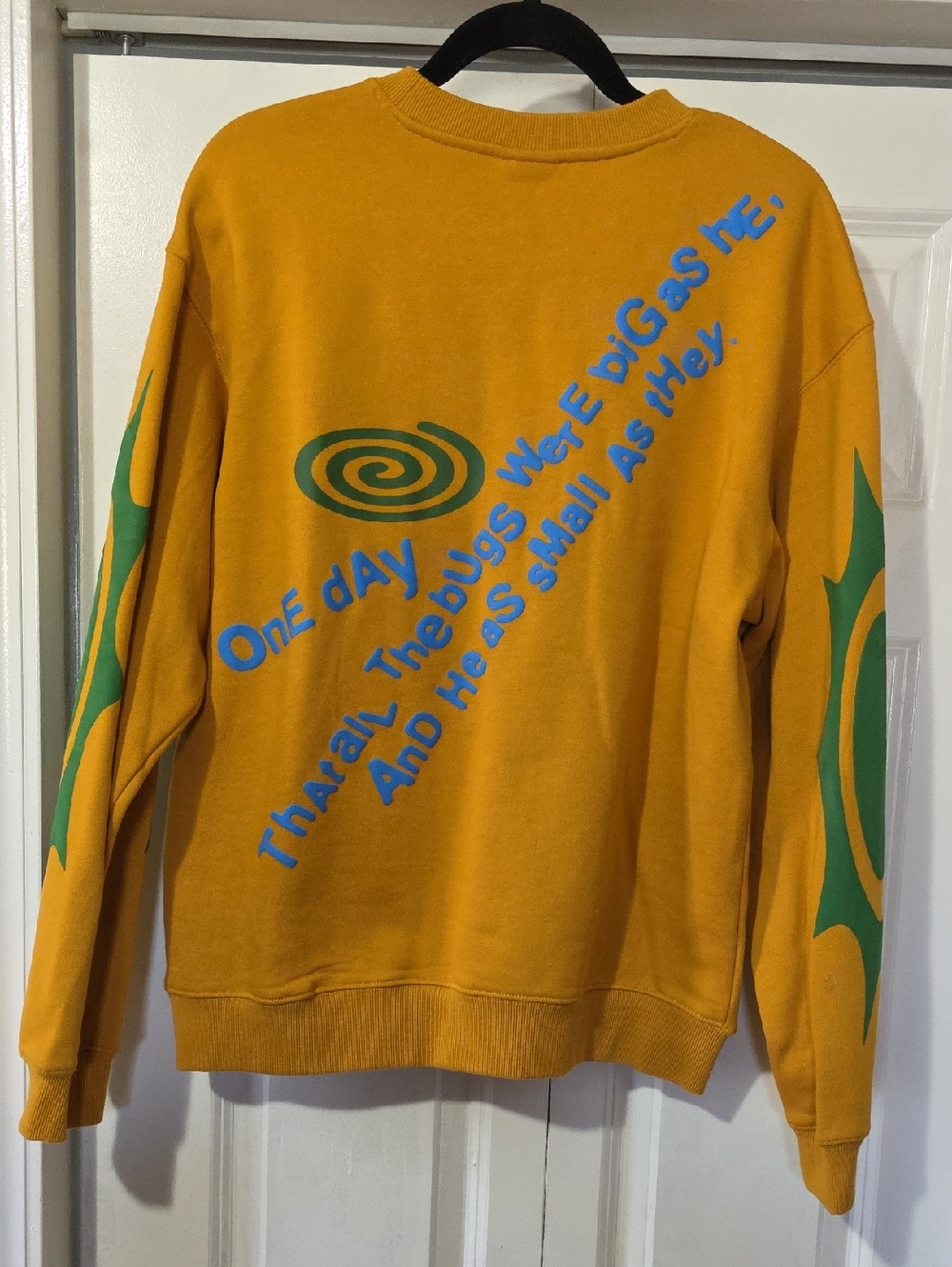 Disney Mustard Mickey Mouse Crewneck with Green Sleeve Accents - Picture 5 of 5